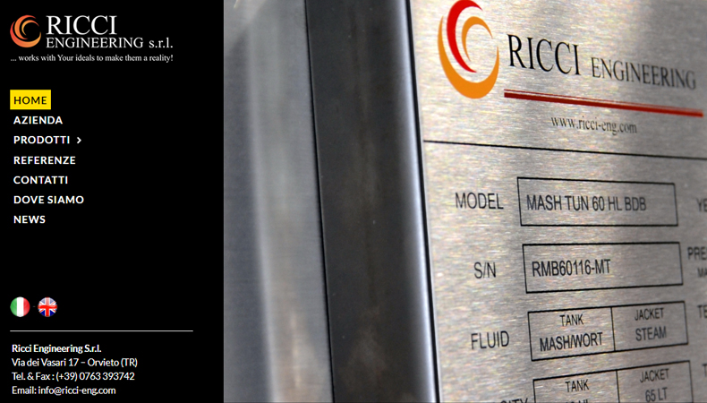 Ricci Engineering sito web