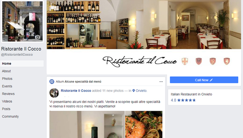 Ristorante Il Cocco social media